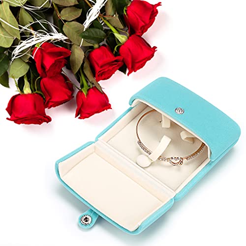 MDLUU Velvet Bracelet Gift Box, Bangle Holder Case, Jewelry Storage Displays for Birthday, Wedding, Valentine's Day, Anniversary (Cyan Blue) - Image 2