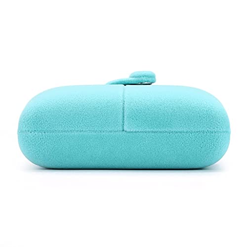 MDLUU Velvet Bracelet Gift Box, Bangle Holder Case, Jewelry Storage Displays for Birthday, Wedding, Valentine's Day, Anniversary (Cyan Blue) - Image 3