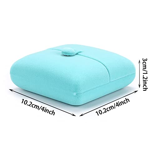 MDLUU Velvet Bracelet Gift Box, Bangle Holder Case, Jewelry Storage Displays for Birthday, Wedding, Valentine's Day, Anniversary (Cyan Blue) - Image 4