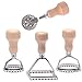 MASTER FENG Ravioli Stamp Set, Ravioli Maker Cutter Stamp, Mold with Wooden Handle and Fluted Edge (4 Set with Cutter) - Image 2