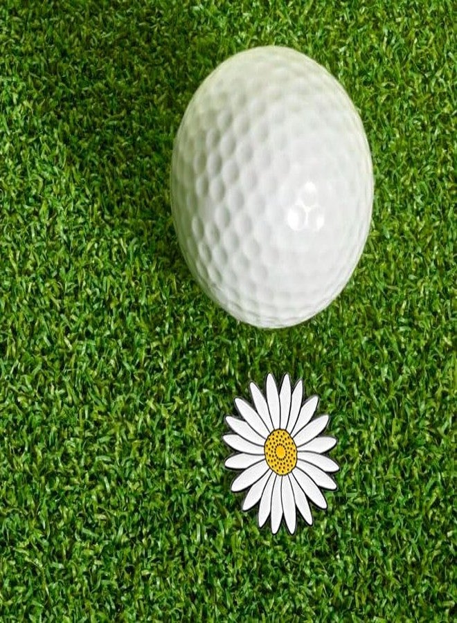 Pinsanity White Daisy Flower Golf Ball Marker with Hat Clip - Novelty Golfing Accessory & Gift for Golfers - Image 4