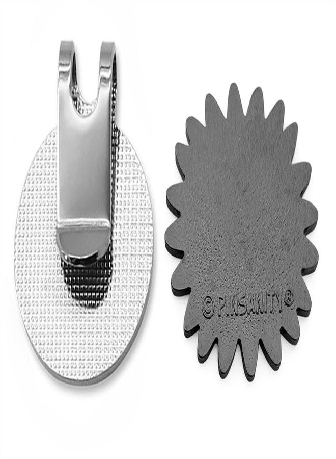 Pinsanity White Daisy Flower Golf Ball Marker with Hat Clip - Novelty Golfing Accessory & Gift for Golfers - Image 2