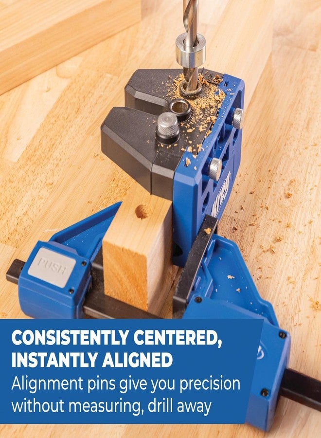 Kreg 1/2-in Dowel Jig Upgrade Kit - Hardened Steel Drill Guides for Precise Straight Dowel Holes - Alignment Pin for Dowel Jig - Easy to Use Portable Joinery Jig - KHJD310 - Image 5