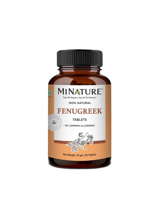 mi nature Fenugreek seed Tablets (methi Dana powder Tablets) | For immunity and Digestion| NON-GMO |Plant Based | 90 Tablets 45 Day supply - Image 1