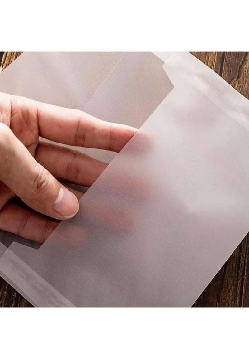 بيوينتي مجموعة من 30 ظرفًا أبيضًا بحجم A7، ظرف من الورق الزجاجي مقاس 5×7، ظرف شفاف مقاس 5×7 لحفلات أعياد الميلاد. - Image 3