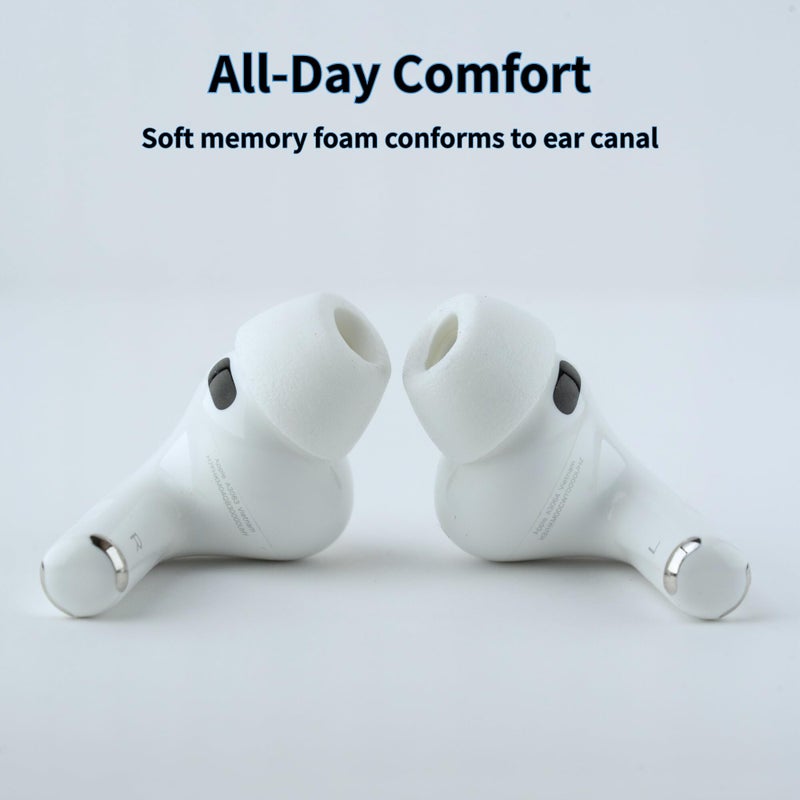 Comply TrueGrip | Premium Memory Foam Replacement Earbud Tips for Apple AirPods Pro Gen 3 | Long Lasting Comfort, Secure Fit, Superior Noise Isolation| White (Small) (3 Pairs) - Image 3
