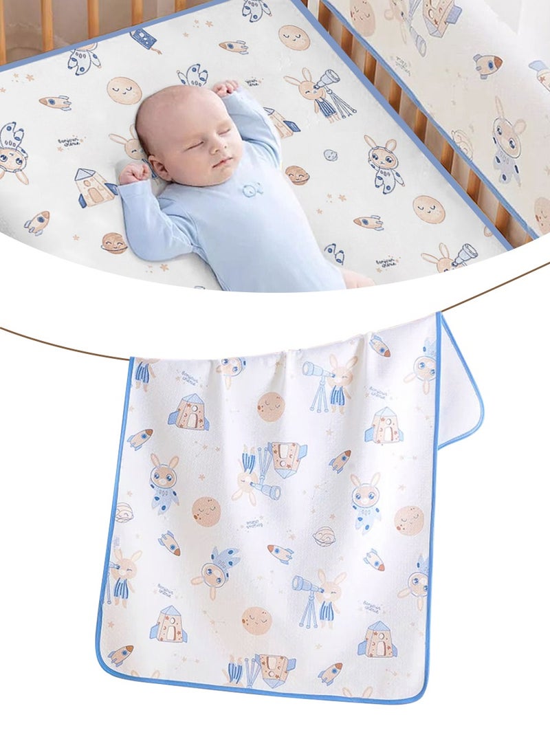 100% Cotton Waterproof Baby Changing Pad | Washable & Reusable Mattress Protector | Leak-proof Breathable Mat for Toddlers & Adults (56x100cm) - Image 1