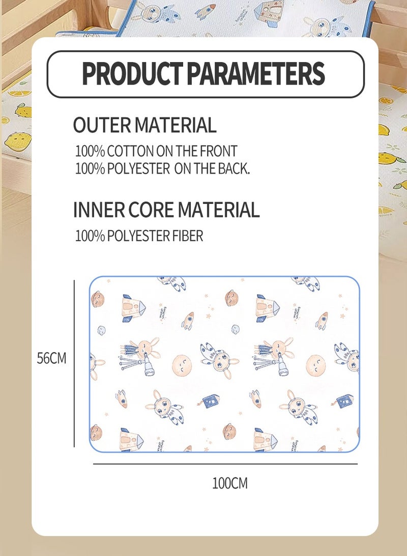 100% Cotton Waterproof Baby Changing Pad | Washable & Reusable Mattress Protector | Leak-proof Breathable Mat for Toddlers & Adults (56x100cm) - Image 3
