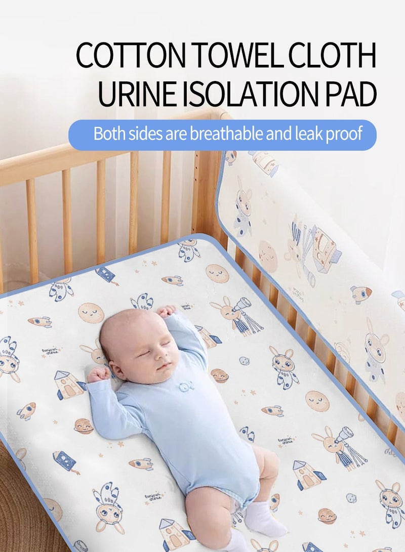 100% Cotton Waterproof Baby Changing Pad | Washable & Reusable Mattress Protector | Leak-proof Breathable Mat for Toddlers & Adults (56x100cm) - Image 2