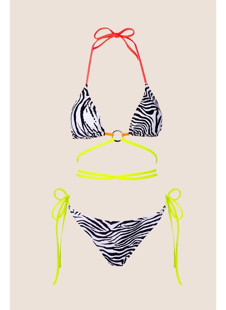 Ayyıldız 40712 Black and White Bikini Set