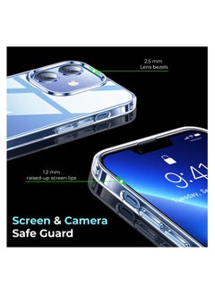 PRIMEEIGHT Transparent Crystal Clear iPhone 12 Case Apple 6.1 inch case Shockproof Curved Edges case HD Clear Anti Scratch protective case  - Image 4