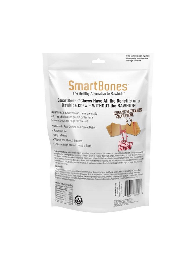SmartBones Mini Chews With Real Peanut Butter 24 Count, Rawhide-Free Chews For Dogs (Packaging May Vary) - Image 2