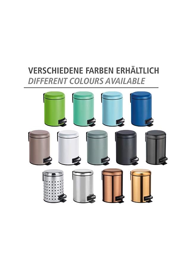 راكسوم دواسة بن ليمان، ستانلس ستيل، سلة قمامة منزلية ناعمة الإغلاق، هيكل متين وقوي، سعة 3 لتر، 17x25x22.5 سم، أسود - Image 5