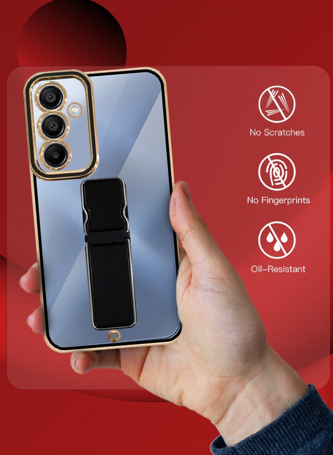 CATANES جراب Samsung Galaxy A15 بحافة مطلية بالكهرباء مع حامل واقٍ مقاوم للصدمات مع حماية كاملة للكاميرا - Image 4