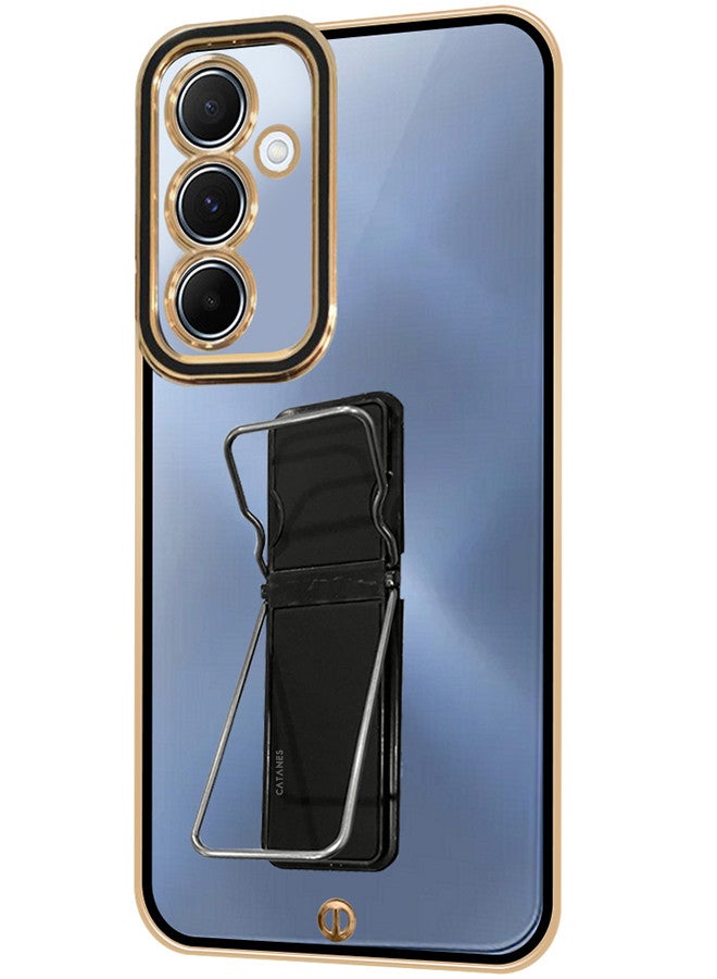 CATANES جراب Samsung Galaxy A15 بحافة مطلية بالكهرباء مع حامل واقٍ مقاوم للصدمات مع حماية كاملة للكاميرا - Image 2