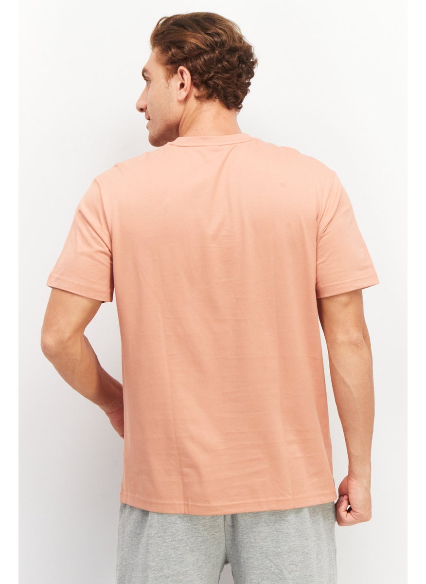 Reebok - Men Sportswear Fit Short Sleeve Brand T Shirt, Peach - Image 1