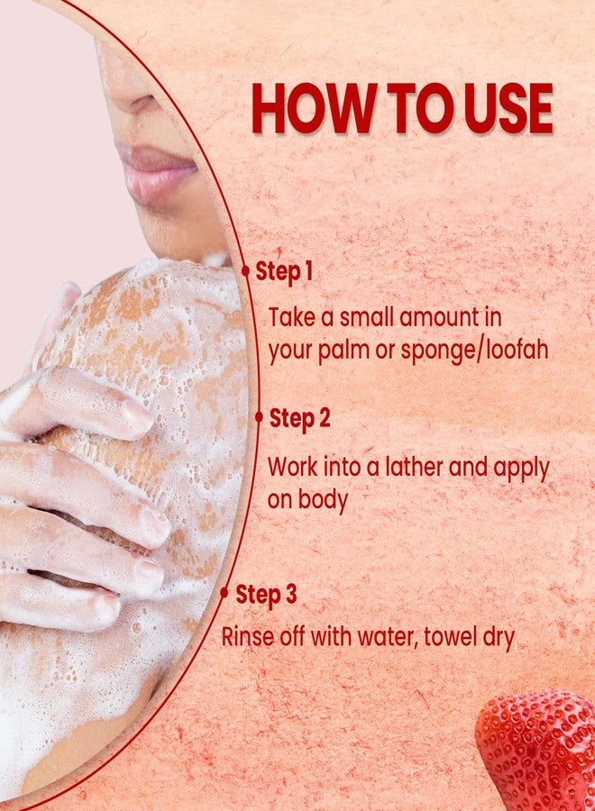 Jaquline USA Strawberry Dreams Shower Gel For Men & Women, 250ml|Calming & Soothing|Sweet Scent| With Aloevera Gel & Shea Butter - Image 4