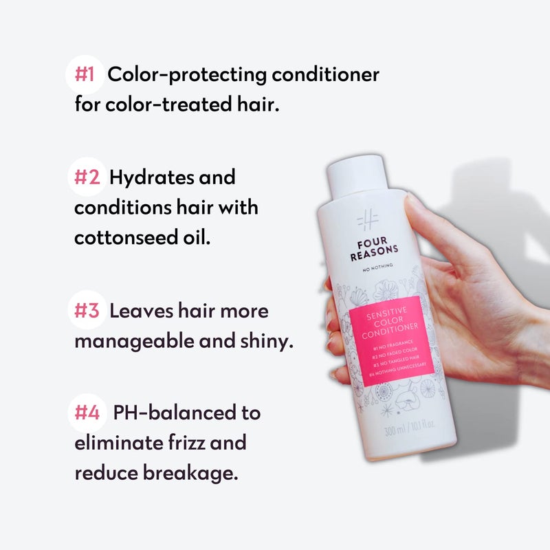 No nothing Sensitive Hair Conditioner for Color Treated Hair - Fragrance Free- Hypoallergenic, Phthalate Free, Paraben Free, Vegan & Unscented Conditioner -10.15 oz - Image 2