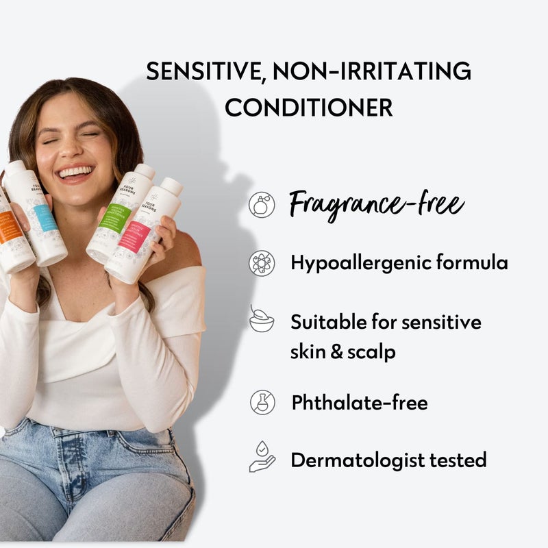 No nothing Sensitive Hair Conditioner for Color Treated Hair - Fragrance Free- Hypoallergenic, Phthalate Free, Paraben Free, Vegan & Unscented Conditioner -10.15 oz - Image 3