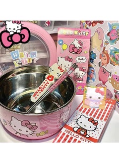 General Cartoon HELLO KITTY Stainless Steel Lunch Box Korean Style Large Capacity Bento Box Student Sealed Anti-scald Soup Bowl, 1200ml  - Image 3