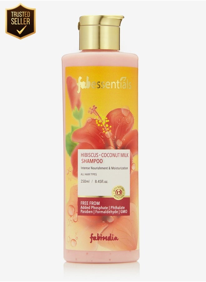 Fabessentials Hibiscus Coconut Milk Shampoo | Nourishes Hair and Stimulates Hair Growth - 250ml 