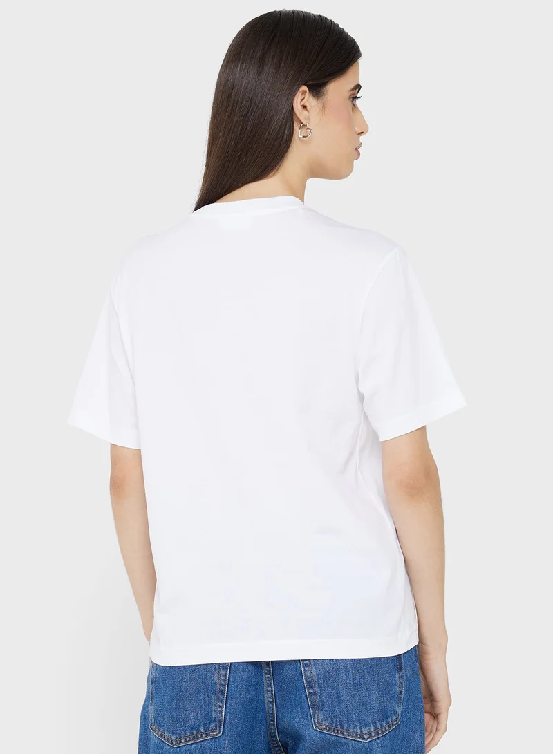 لاكوست تيشيرت بياقة دائرية بقصة مريحة