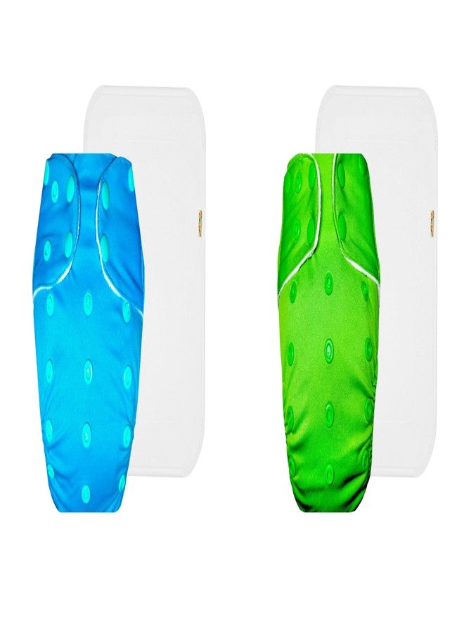 Dumbledo Premium Cloth Diaper with Cotton Insert (Pack of 2) | Dry Feel and Comfortable | Reusable & Washable | Quick Dry | Ideal for Toddlers | 3 Months - 3 Years | Unisex Baby