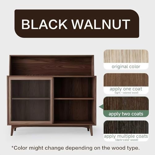 MOLLOR Wood Stain 16 Oz Water Based Wood Stain and Sealer in One No Priming No Top Coat Required Fast DryingLow OdorNonToxic Perfect for Indoor and Outdoor Furniture Black Walnut with Tools - Image 3
