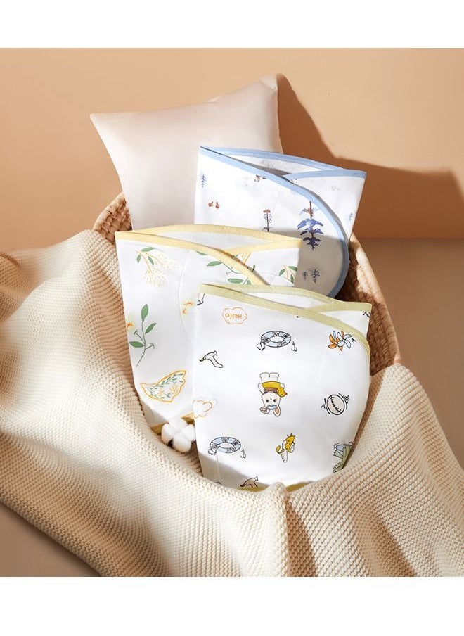 Be a better mom - Baby Swaddle Wrap for Newborn Baby Sack Infant Wrapper Organic Cotton Soft Adjustable & Diapers Changeable Wrapper With Spring Plants Printed Sleeping Sack Swaddle Wrap for Baby Wrapper 35x80cm - Image 1