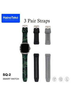 Haino Teko Haino Teko SQ2 AMOLED Display Smart Watch With 3 Pair Strap and Wireless Charger for Gents and Boys Black  - Image 5