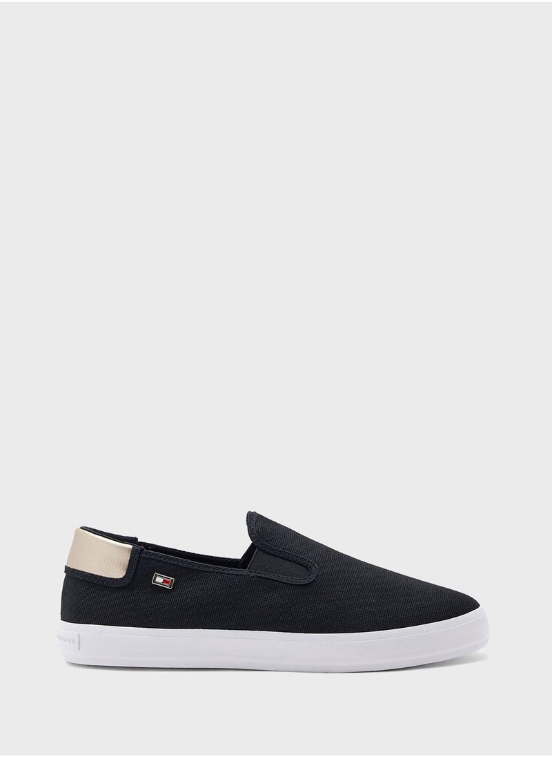 VULCANISED CANVAS SLIP ON TRAINERS