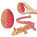Olee Odee Small Dragon Eggs with Dragon Inside 3D Printed Surprise Funny Gifts for Kids Articulated Dragon Fidget Toys for Adults Executive Desk Toys Office Room Dcor Orange Red - Image 2