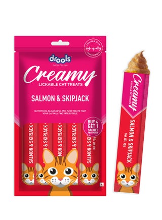 Creamy Lickable Cat Treats Salmon & Skipjack