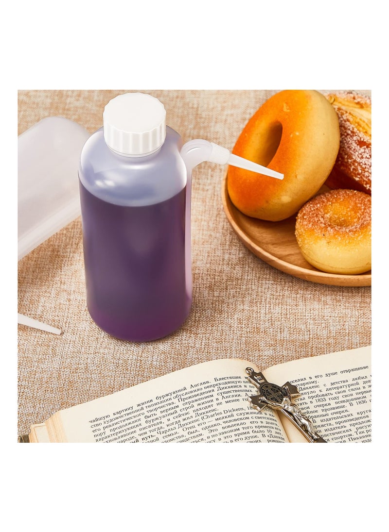 Y&D - 5 Pieces Communion Cup Filler, Church Juice Dispenser Side Straw Bottle Filler Holy Condiment Container Ceremony Squeeze Bottles Religious Event for Supplies, 17 oz - Image 1
