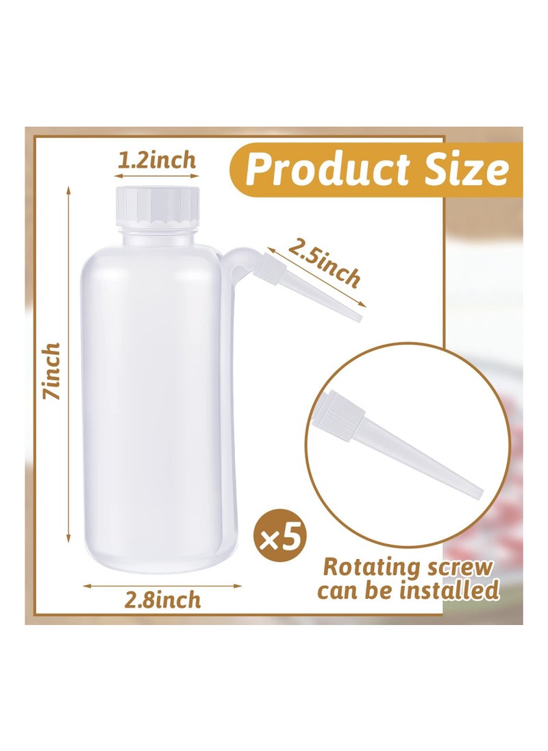 Y&D - 5 Pieces Communion Cup Filler, Church Juice Dispenser Side Straw Bottle Filler Holy Condiment Container Ceremony Squeeze Bottles Religious Event for Supplies, 17 oz - Image 1