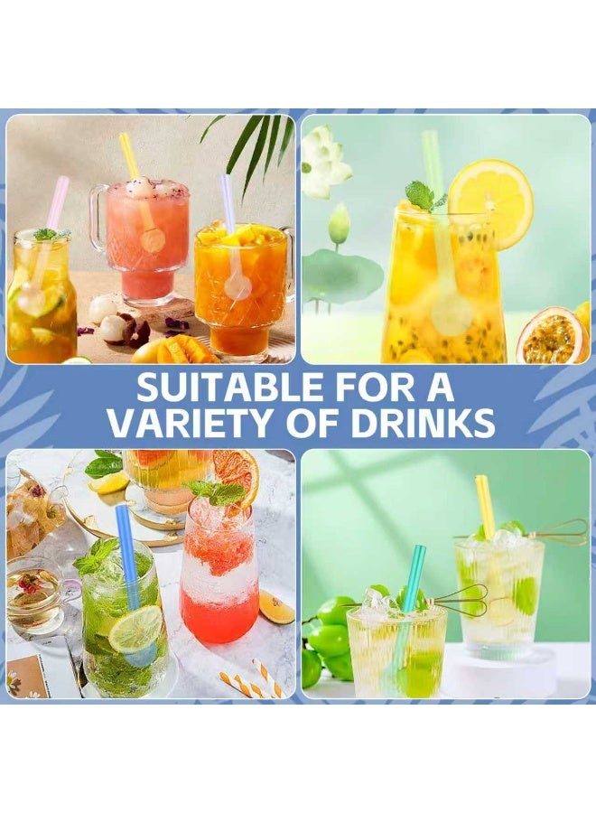 D&L 12 Pcs Glass Straws Shatter Resistant 4 Inch Short Reusable Glass Straw With Cleaning Brush Dishwasher Safe  Drinking Straws Perfect For  Smoothies Coffee Fruit Juice - Image 5