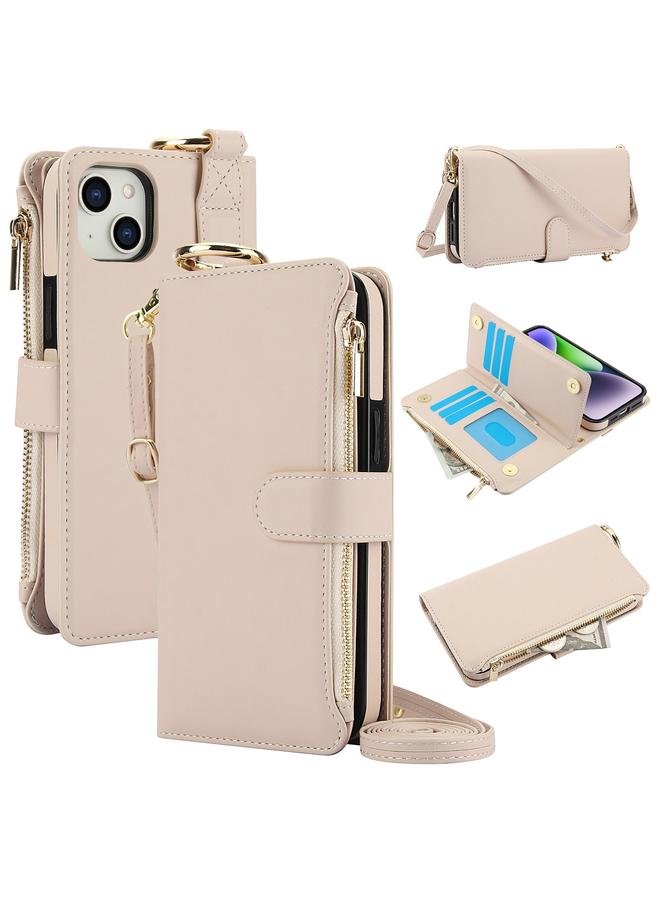 S-TOP Case For iPhone 14 Crossbody Ring Multifunctional Wallet Leather Phone Case - Image 1
