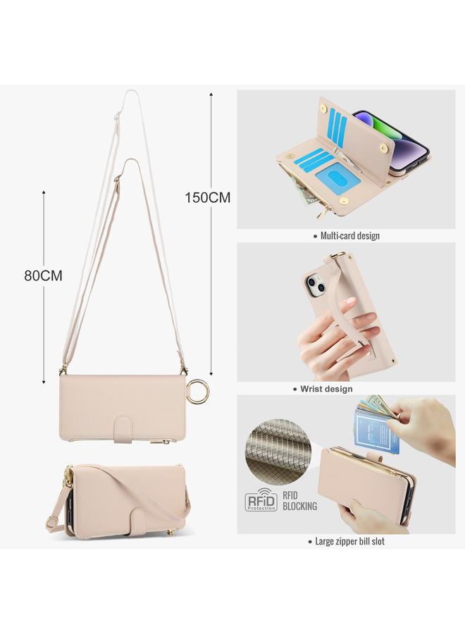 S-TOP Case For iPhone 14 Crossbody Ring Multifunctional Wallet Leather Phone Case - Image 3