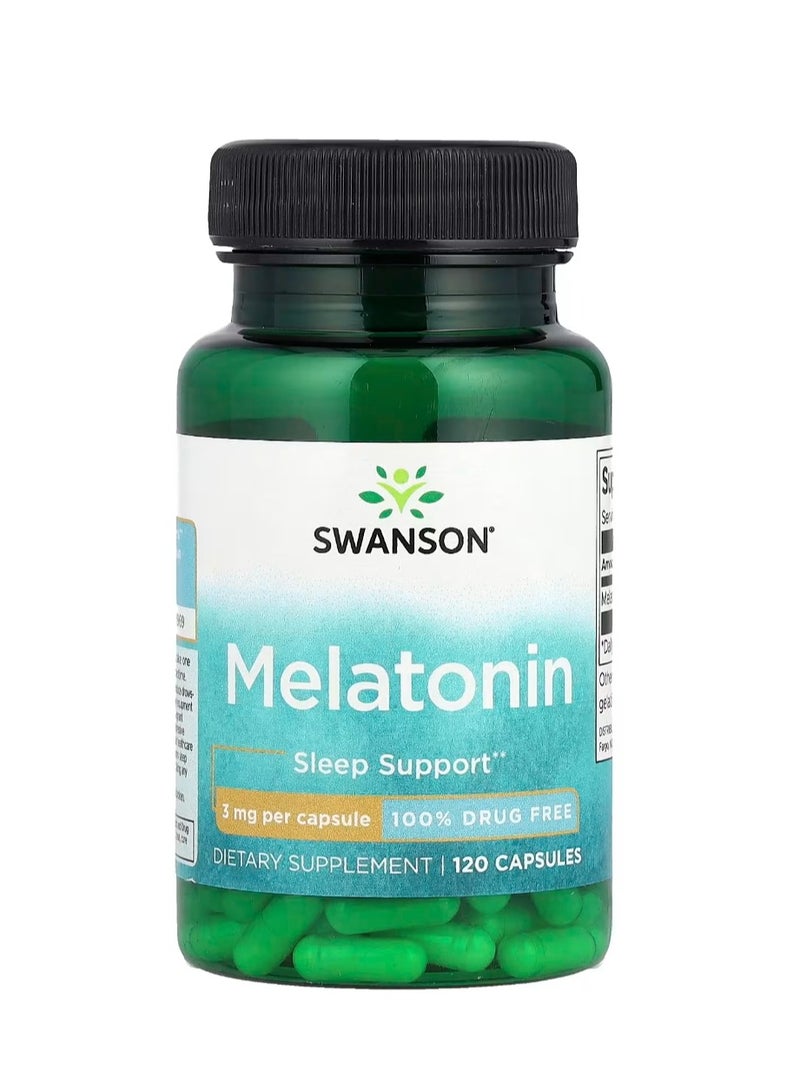 SWANSON Melatonin 3 mg 120 Capsules  - Image 1