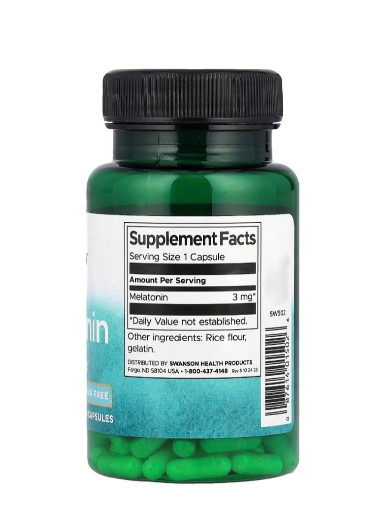 SWANSON Melatonin 3 mg 120 Capsules  - Image 2