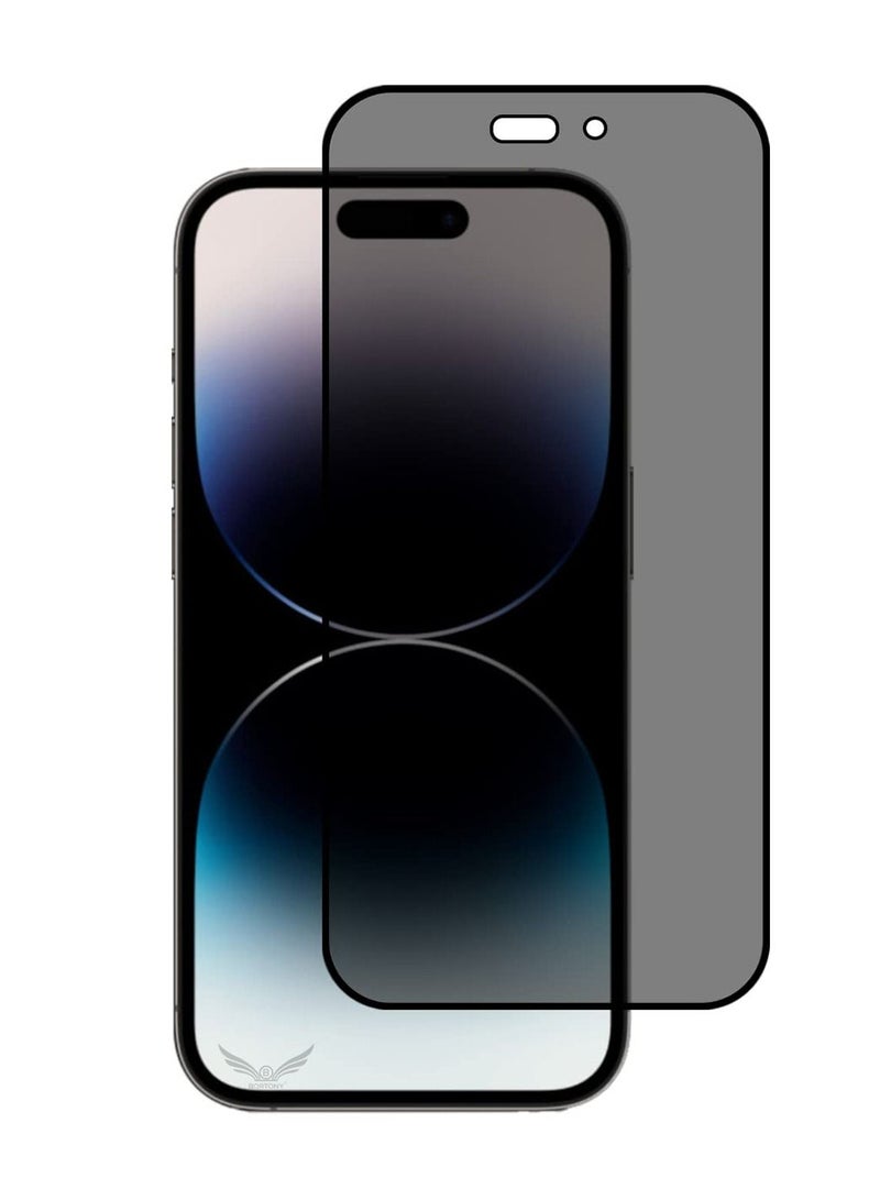 BORTONY Privacy Screen Protector Compatible with 14 Pro Max Privacy [9H Hardness] [Anti-scratch] Anti-spy Tempered Glass Film for Apple iPhone 14 Pro Max - Image 1