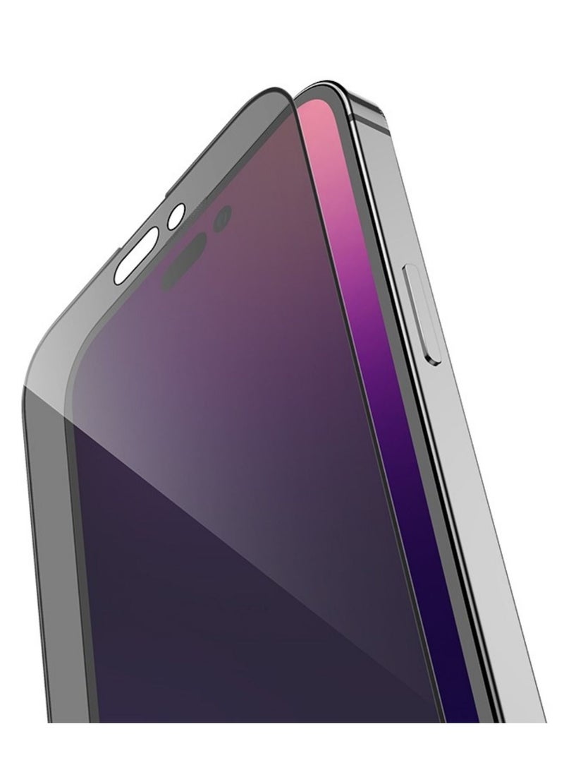 BORTONY Privacy Screen Protector Compatible with 14 Pro Max Privacy [9H Hardness] [Anti-scratch] Anti-spy Tempered Glass Film for Apple iPhone 14 Pro Max - Image 4