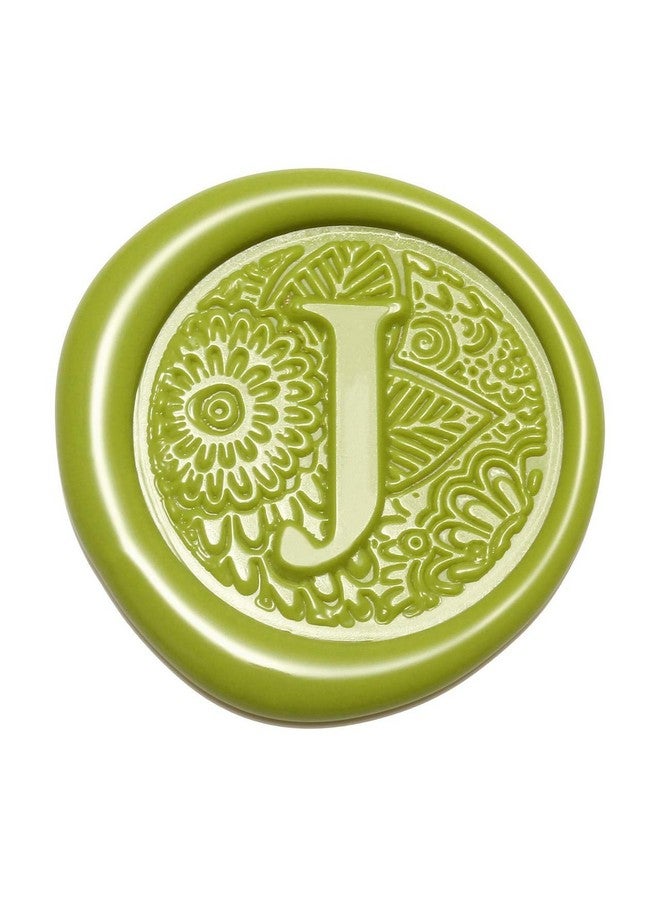 Yoption Letter J Wax Seal Stamp Yoption Brass Head Botanical Alphabet Initial Sealing Stamp With Wooden Handle - Image 3