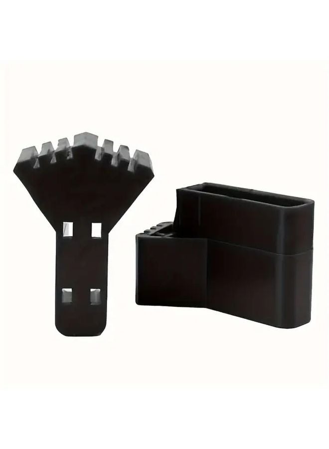 4pcs Black Ladder Feet Covers Anti Slip Rubber Replacement Pads Ribbed Texture Grip - Image 5