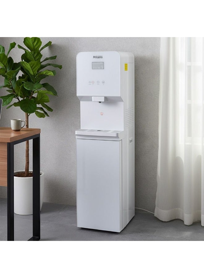 Milano Freestanding RO Water Purifier For Home, Offices - White | Touch Control Water Filter Machine With 3 Temperature Mode | Acrylic Water Dispenser | Advance Water Filtration System - (46x36x130)cm - Image 1