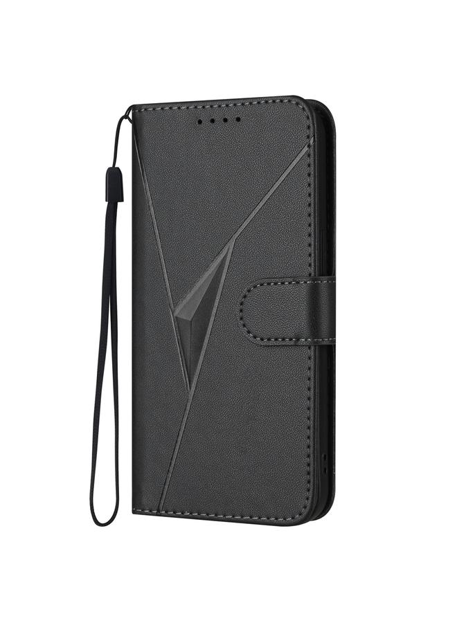 S-TOP Case For Samsung Galaxy A32 5G Triangle Pattern Buckle Clasp Leather Phone Case - Image 2