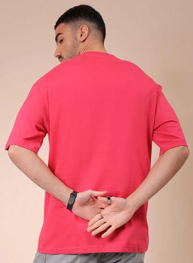 ذا انديان كراج كو Men Boxy Oversized Graphic Back Printed Round Neck Tshirt