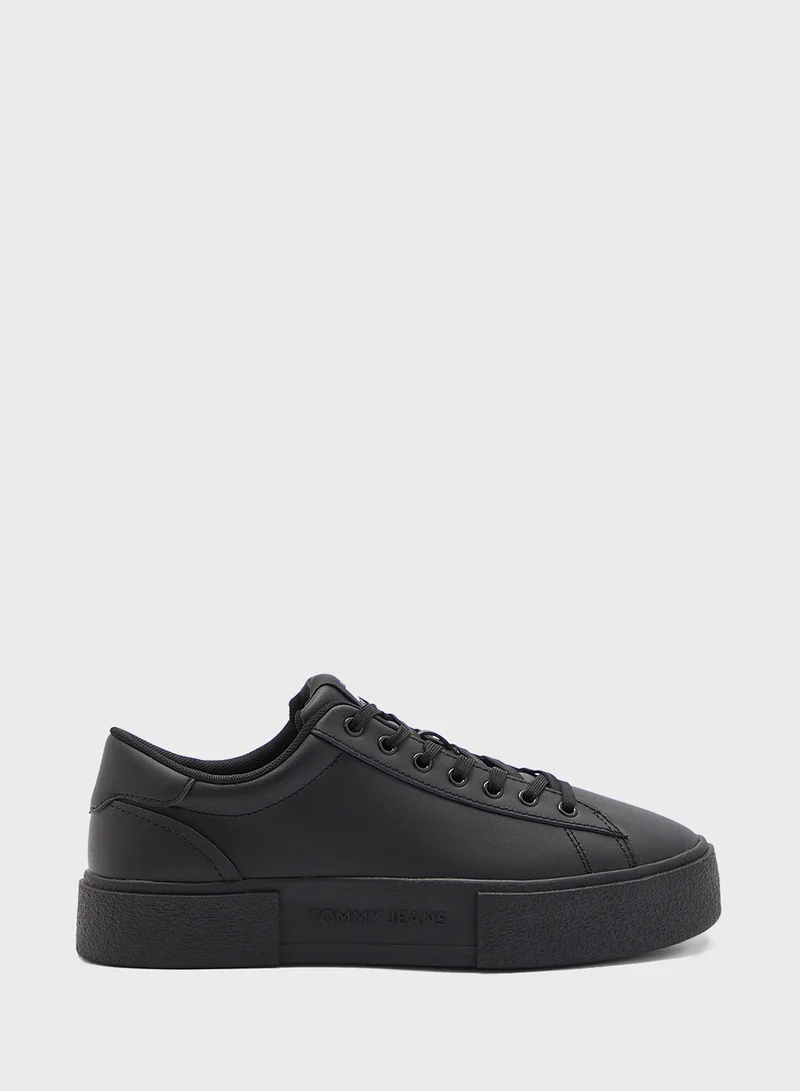 تومي جينز TJW FOXING FLATFORM SNEAKER