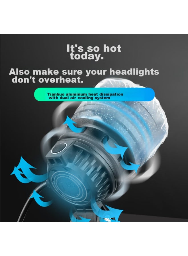Skyfire Headlamp, High Brightness, Long Battery Life, Rechargeable, Head-mounted, For Construction Sites, Mines, Night Fishing, High-power Outdoor Use, Beach Combing, Fishing - Image 3
