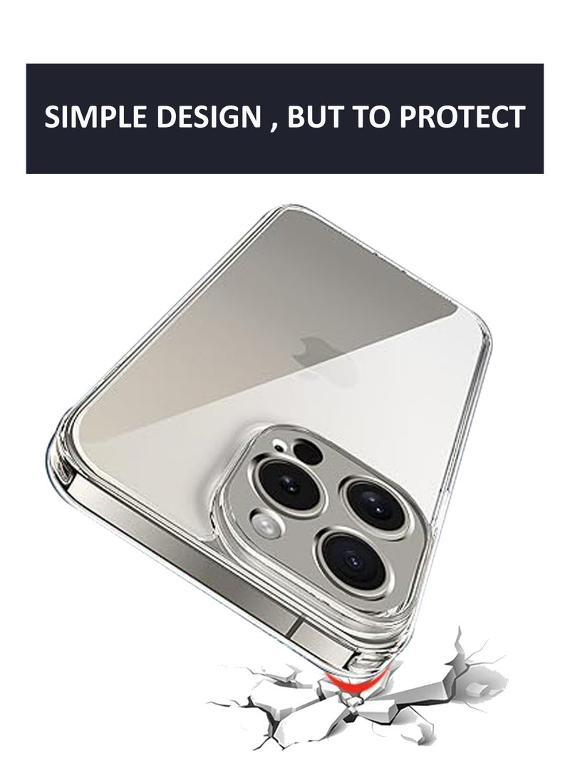 Soft Flexible Transparent Silicone Protective Back Case Cover for iPhone 15 Pro-Transparent - Image 2